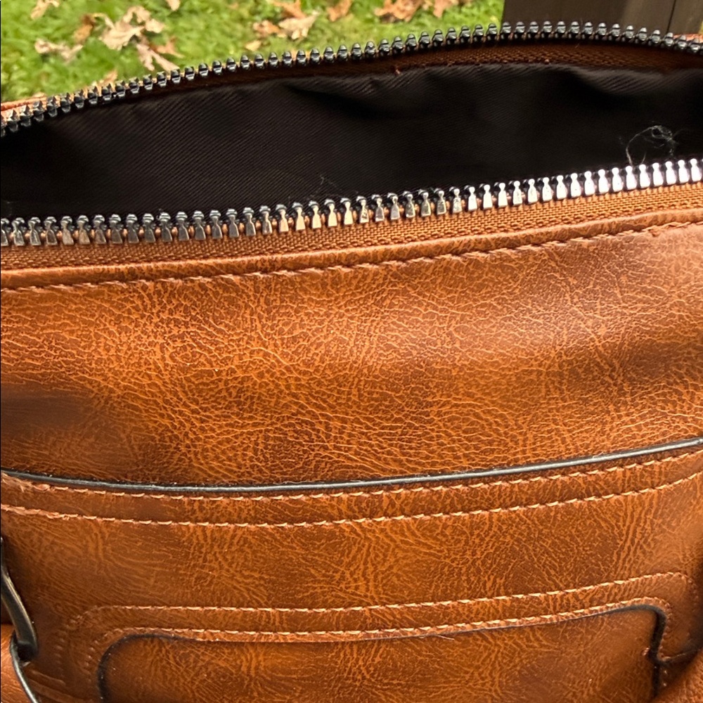 NWOTS Source Unknown Tan Leather Satchel - Picture 4 of 10
